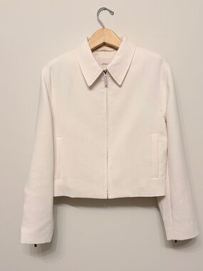 Aritzia Wilfred birch crepette jacket sz m medium preloved